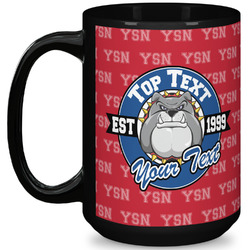 School Mascot 15 Oz Coffee Mug - Black (Personalized)