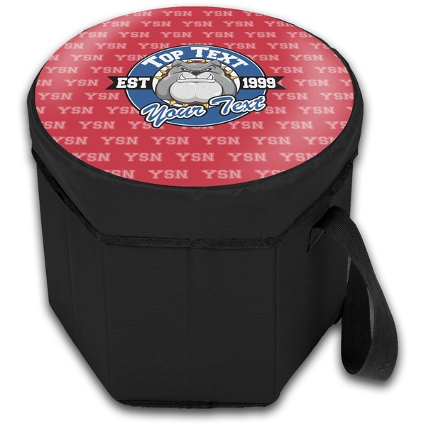 School Mascot Collapsible Personalized Cooler & Seat (Closed)