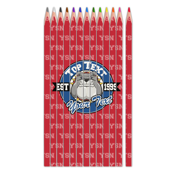 Custom School Mascot Colored Pencils (Personalized)
