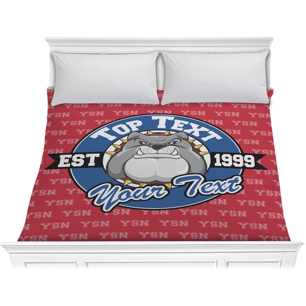 Custom School Mascot Comforter - King (Personalized)