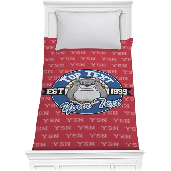 Custom School Mascot Comforter - Twin (Personalized)