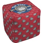 School Mascot Cube Pouf Ottoman (Personalized)