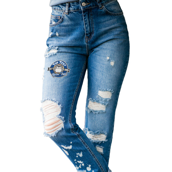 School Mascot Custom Shape Iron On Patches - L - single APPROVAL