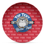 School Mascot Microwave Safe Plastic Plate - Composite Polymer (Personalized)