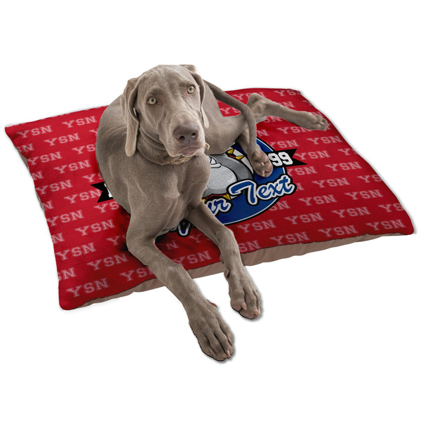 Custom School Mascot Dog Bed - Large w/ Name or Text