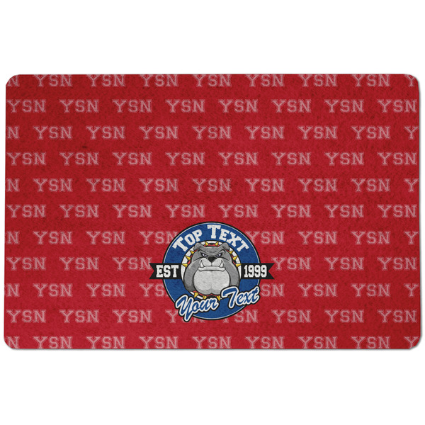 School Mascot Dog Food Mat - Small without bowls