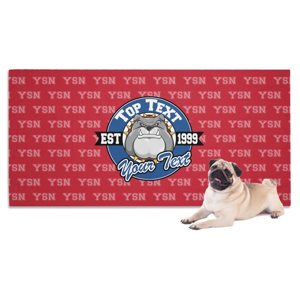 Custom School Mascot Dog Towel (Personalized)
