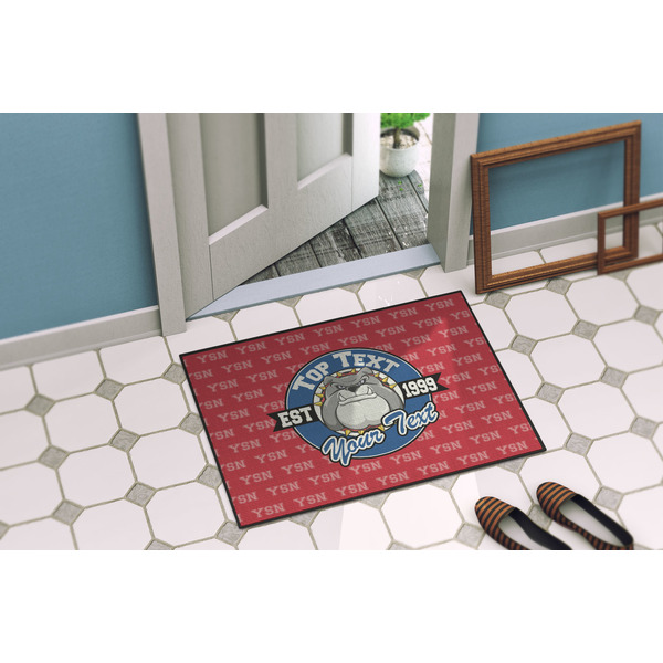 School Mascot Door Mat Lifestyle
