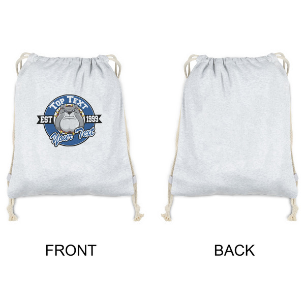 School Mascot Drawstring Backpacks - Sweatshirt Fleece - Single Sided - APPROVAL