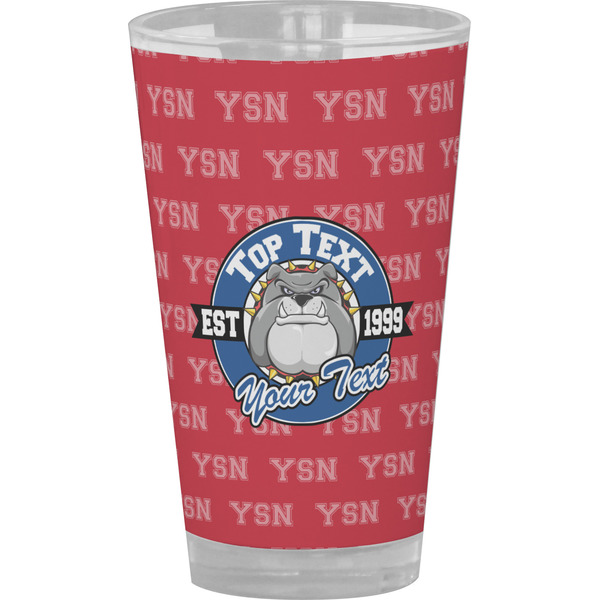 Custom School Mascot Pint Glass - Full Color (Personalized)