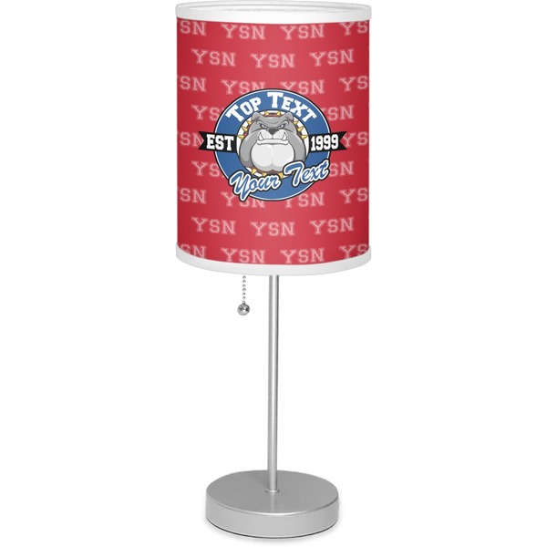 Custom School Mascot 7" Drum Lamp with Shade (Personalized)