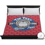 School Mascot Duvet Cover - King (Personalized)
