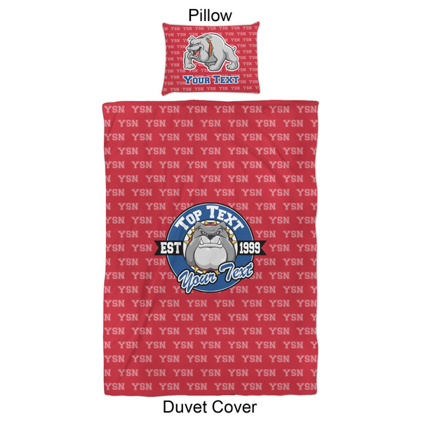 School Mascot Duvet Cover Set - Twin XL - Approval