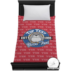 School Mascot Duvet Cover - Twin XL (Personalized)