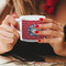 School Mascot Espresso Cup - 6oz (Double Shot) LIFESTYLE (Woman hands cropped)