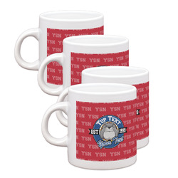 School Mascot Single Shot Espresso Cups - Set of 4 (Personalized)