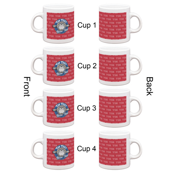 School Mascot Espresso Cup Set of 4 - Apvl