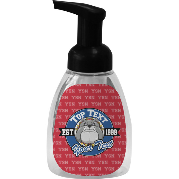Custom School Mascot Foam Soap Bottle - Black (Personalized)