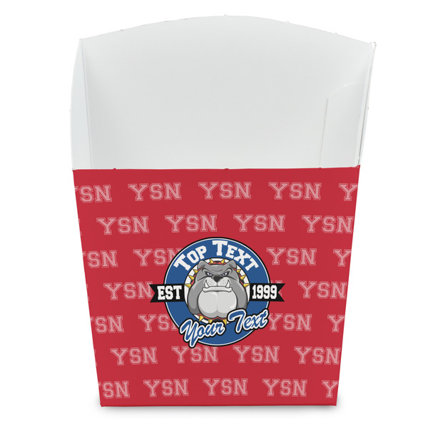 Custom School Mascot French Fry Favor Boxes (Personalized)