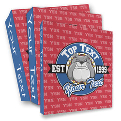 School Mascot 3 Ring Binder - Full Wrap (Personalized)