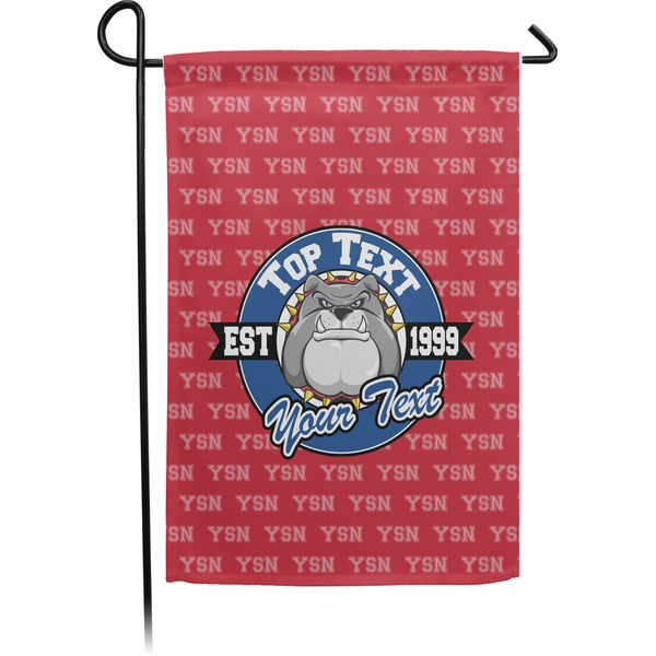 Custom School Mascot Small Garden Flag - Single Sided w/ Name or Text