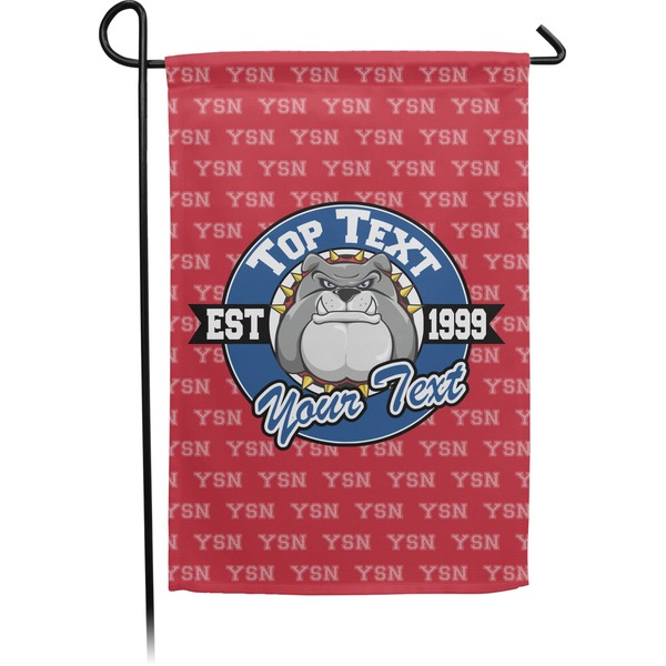 Custom School Mascot Small Garden Flag - Double Sided w/ Name or Text