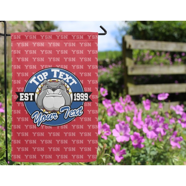 School Mascot Garden Flag - Outside In Flowers