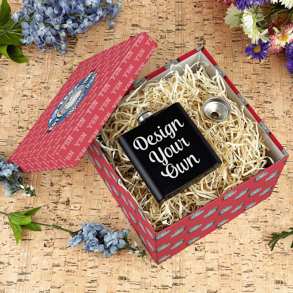 School Mascot Gift Boxes with Lid - Canvas Wrapped - Large - In Context