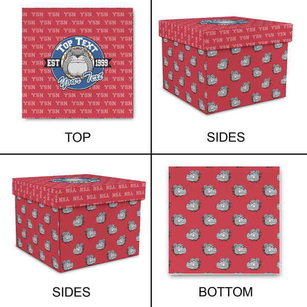 School Mascot Gift Boxes with Lid - Canvas Wrapped - Medium - Approval