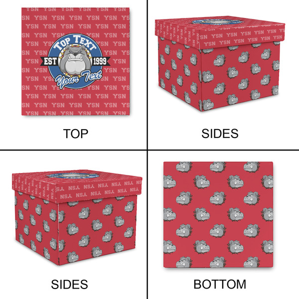 School Mascot Gift Boxes with Lid - Canvas Wrapped - Small - Approval