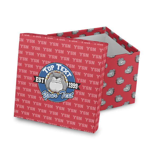 Custom School Mascot Gift Box with Lid - Canvas Wrapped (Personalized)