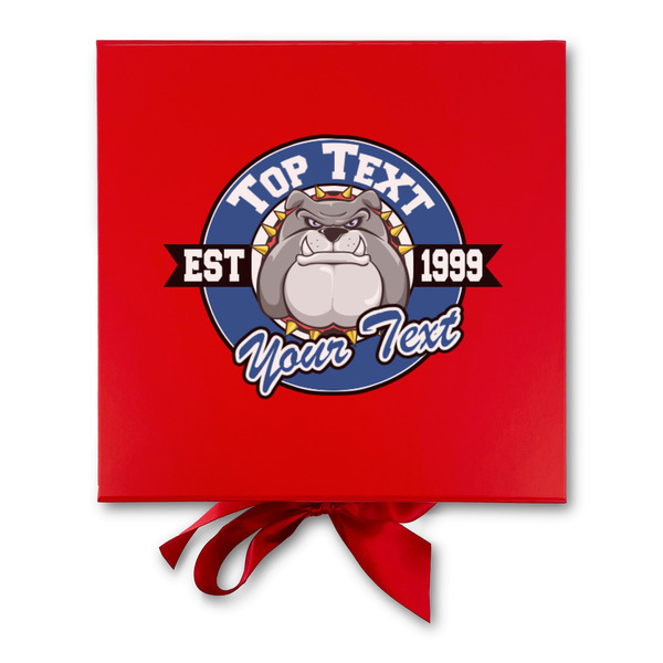 School Mascot Gift Boxes with Magnetic Lid - Red - Approval