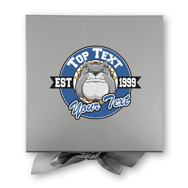 School Mascot Gift Boxes with Magnetic Lid - Silver - Approval