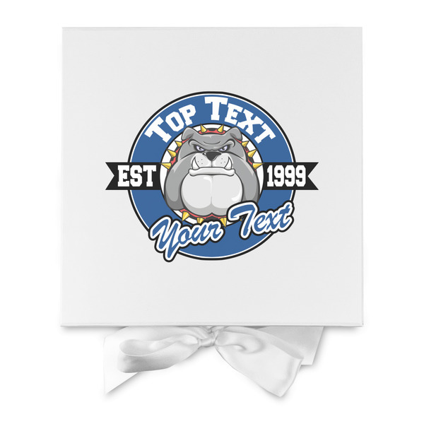 School Mascot Gift Boxes with Magnetic Lid - White - Approval