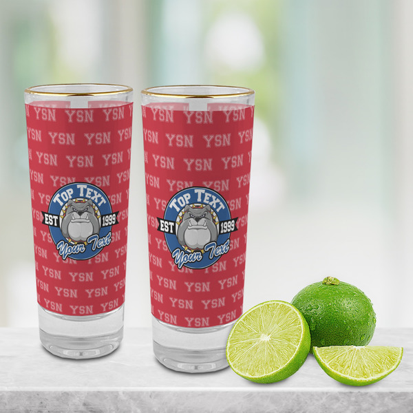 School Mascot Glass Shot Glass - 2 oz - LIFESTYLE