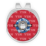 School Mascot Golf Ball Marker - Hat Clip - Silver