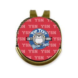 School Mascot Golf Ball Marker - Hat Clip - Gold