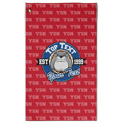 School Mascot Golf Towel - Poly-Cotton Blend w/ Name or Text