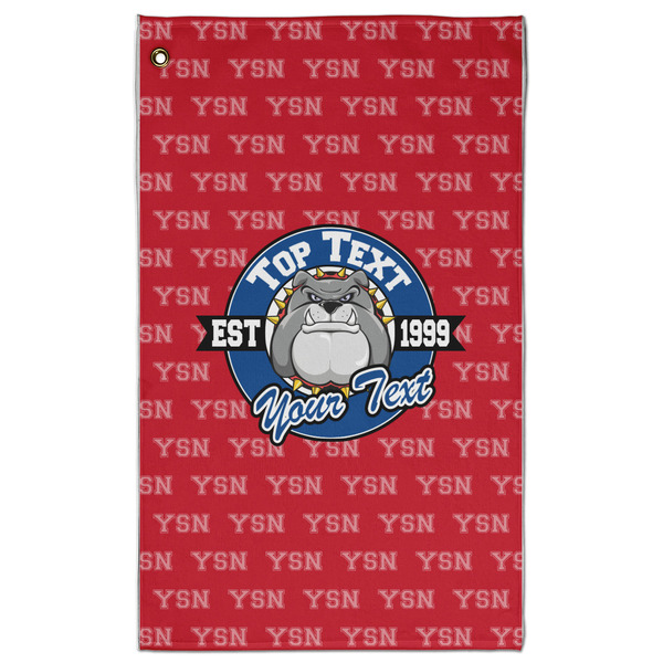 Custom School Mascot Golf Towel - Poly-Cotton Blend w/ Name or Text