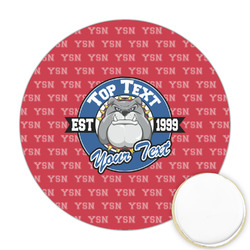 School Mascot Printed Cookie Topper - Round (Personalized)