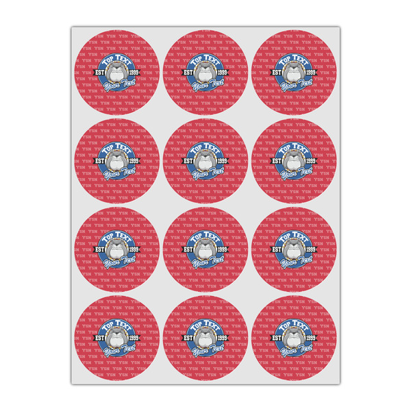 School Mascot Icing Circle - Small - Set of 12