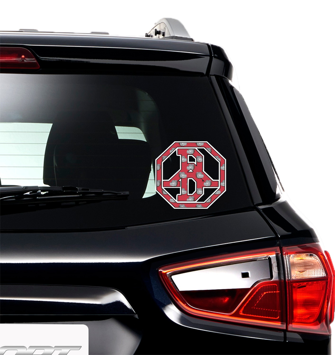 School Mascot Monogram Car Decal (Personalized) YouCustomizeIt