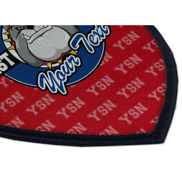 School Mascot Iron on Shield 3 Detail