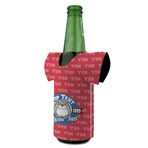 School Mascot Jersey Bottle Cooler - ANGLE (on bottle)