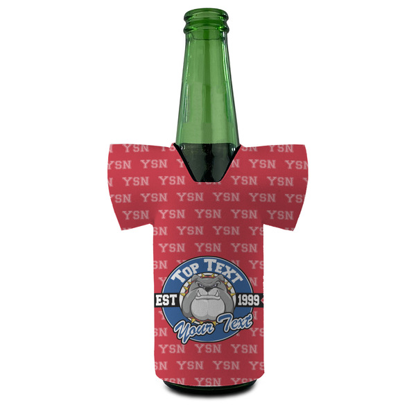School Mascot Jersey Bottle Cooler - FRONT (on bottle)