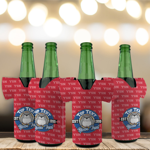 School Mascot Jersey Bottle Cooler - Set of 4 - LIFESTYLE