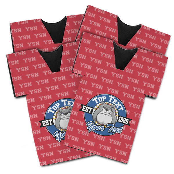 Custom School Mascot Jersey Bottle Cooler - Set of 4 (Personalized)