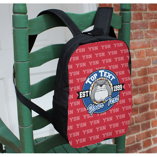 School Mascot Kids Backpack - In Context