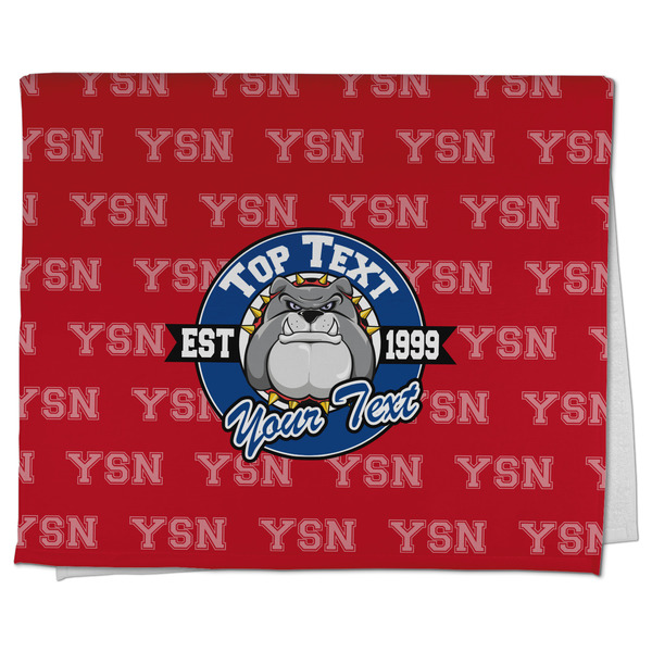 Custom School Mascot Kitchen Towel - Poly Cotton w/ Name or Text