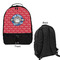 School Mascot Large Backpack - Black - Front & Back View